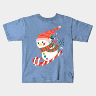 snowman ski Kids T-Shirt